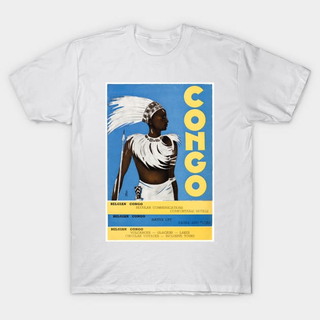 Vintage Travel Poster Congo T-Shirt by vintagetreasure